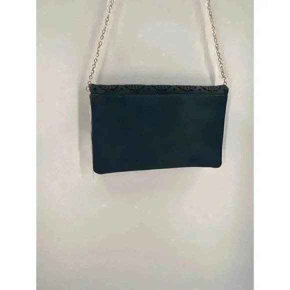 New Tags Urban Expressions Crossbody Shoulder Bag Vegan Leather Blue Gold Chain - Picture 5 of 10